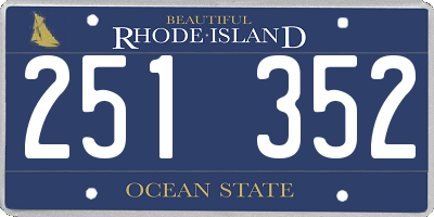 RI license plate 251352