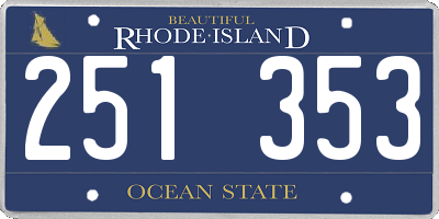 RI license plate 251353