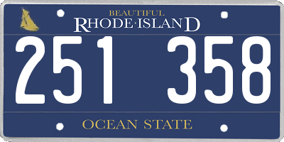 RI license plate 251358