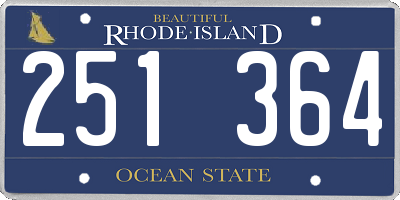 RI license plate 251364