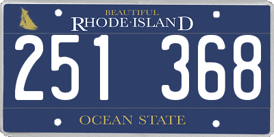 RI license plate 251368
