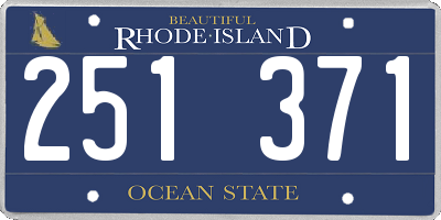 RI license plate 251371
