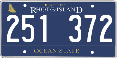 RI license plate 251372