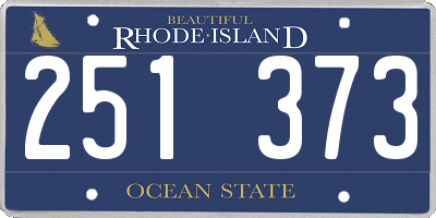 RI license plate 251373