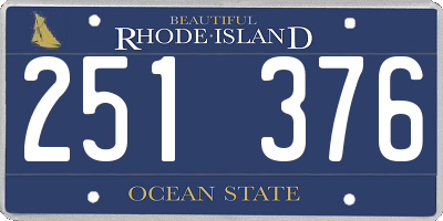 RI license plate 251376