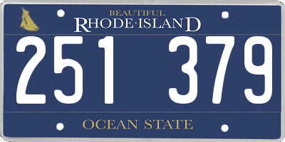 RI license plate 251379