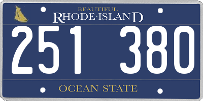 RI license plate 251380