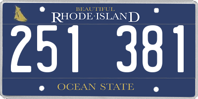 RI license plate 251381