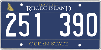 RI license plate 251390