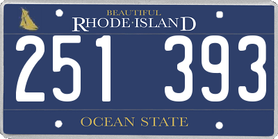 RI license plate 251393