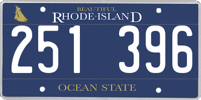 RI license plate 251396