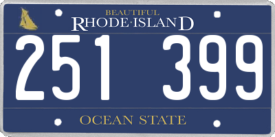 RI license plate 251399