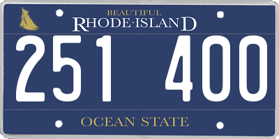 RI license plate 251400