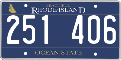 RI license plate 251406