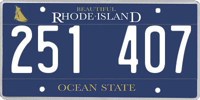RI license plate 251407