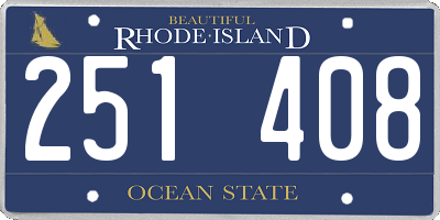RI license plate 251408