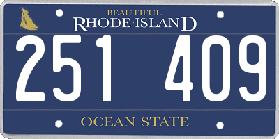 RI license plate 251409