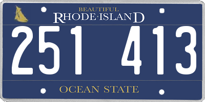 RI license plate 251413