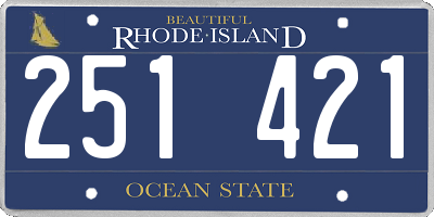 RI license plate 251421