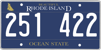 RI license plate 251422