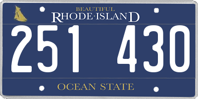 RI license plate 251430
