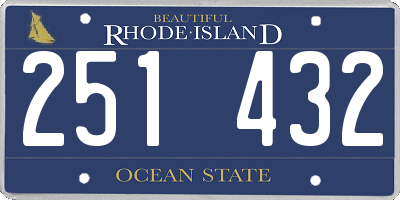 RI license plate 251432