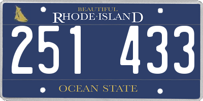 RI license plate 251433