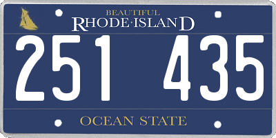 RI license plate 251435