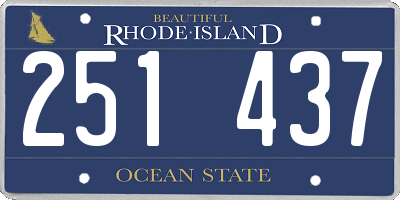 RI license plate 251437