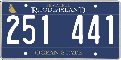 RI license plate 251441