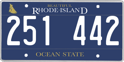RI license plate 251442