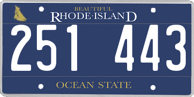 RI license plate 251443