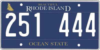 RI license plate 251444