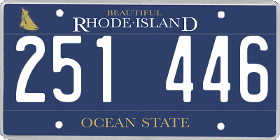 RI license plate 251446