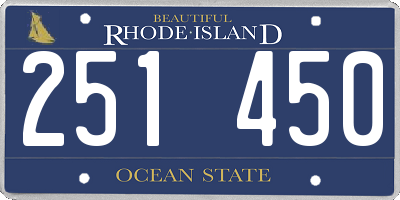RI license plate 251450