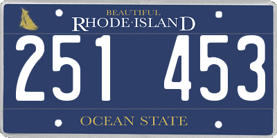 RI license plate 251453