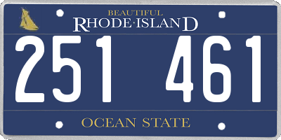 RI license plate 251461