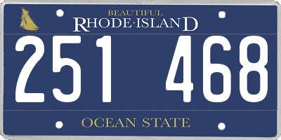 RI license plate 251468