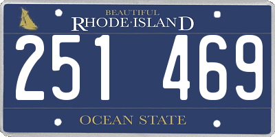 RI license plate 251469