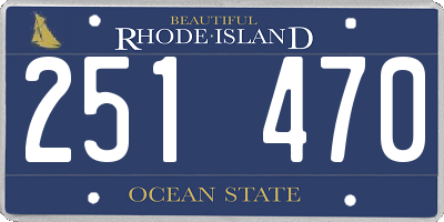 RI license plate 251470