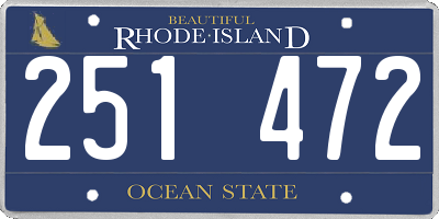 RI license plate 251472