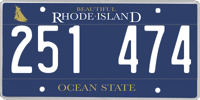 RI license plate 251474