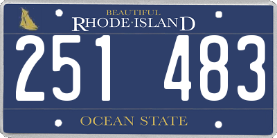 RI license plate 251483