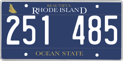 RI license plate 251485