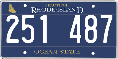 RI license plate 251487