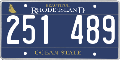 RI license plate 251489