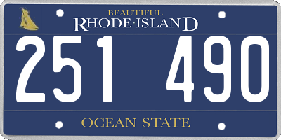 RI license plate 251490