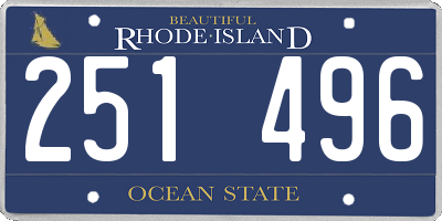 RI license plate 251496