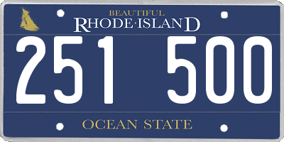 RI license plate 251500