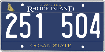 RI license plate 251504